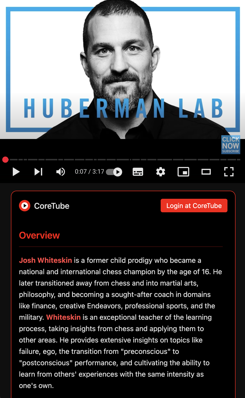 CoreTube Mobile - View 1